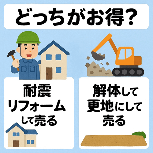 耐震リフォームと解体更地